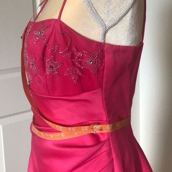 $150= 75 City  Triangles Pink Prom Maxi Junior Dresses Size 9 (90s Y2K) - Picture 16 of 16